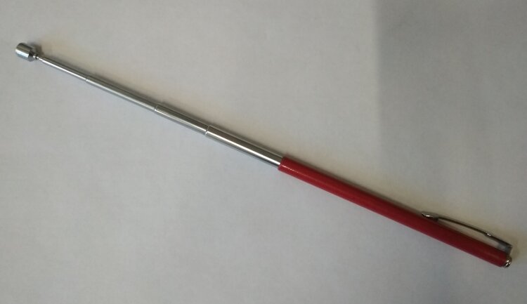 112541 АВТОСИЛА. Магнит телескопический 125-560мм ф7мм,красная ручка